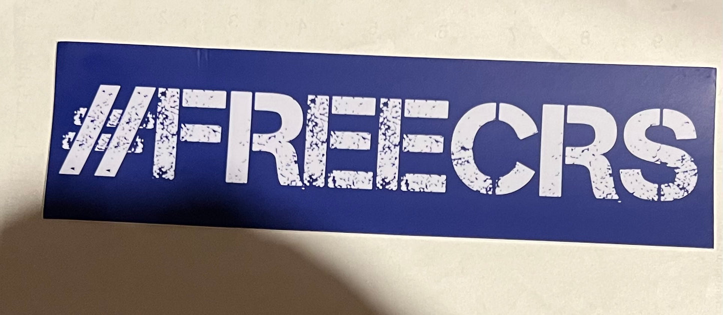 9x2.5 #FREECRS Bumper Sticker