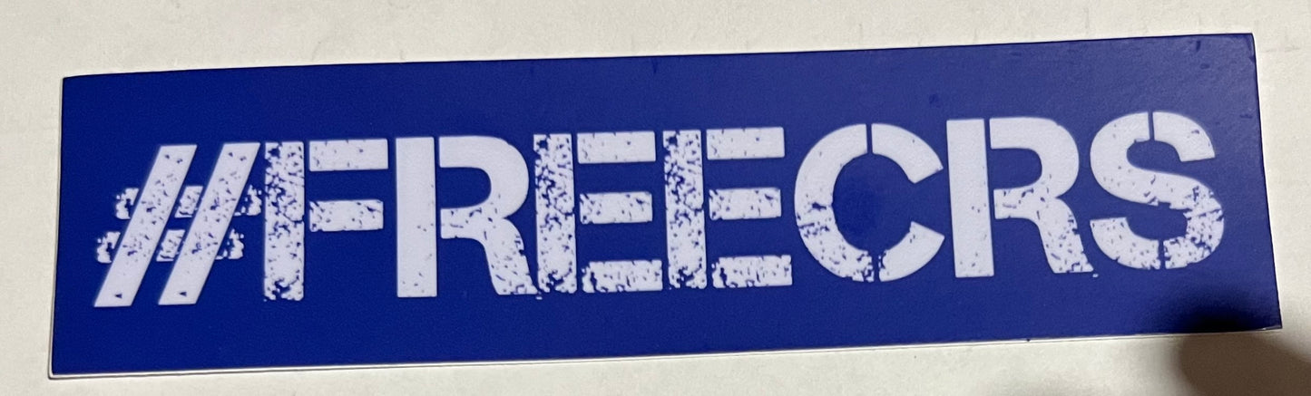 5x1.3 #FREECRS Bumper Sticker
