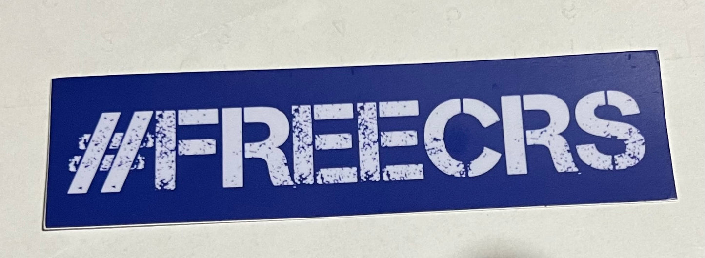 5x1.3 #FREECRS Bumper Sticker