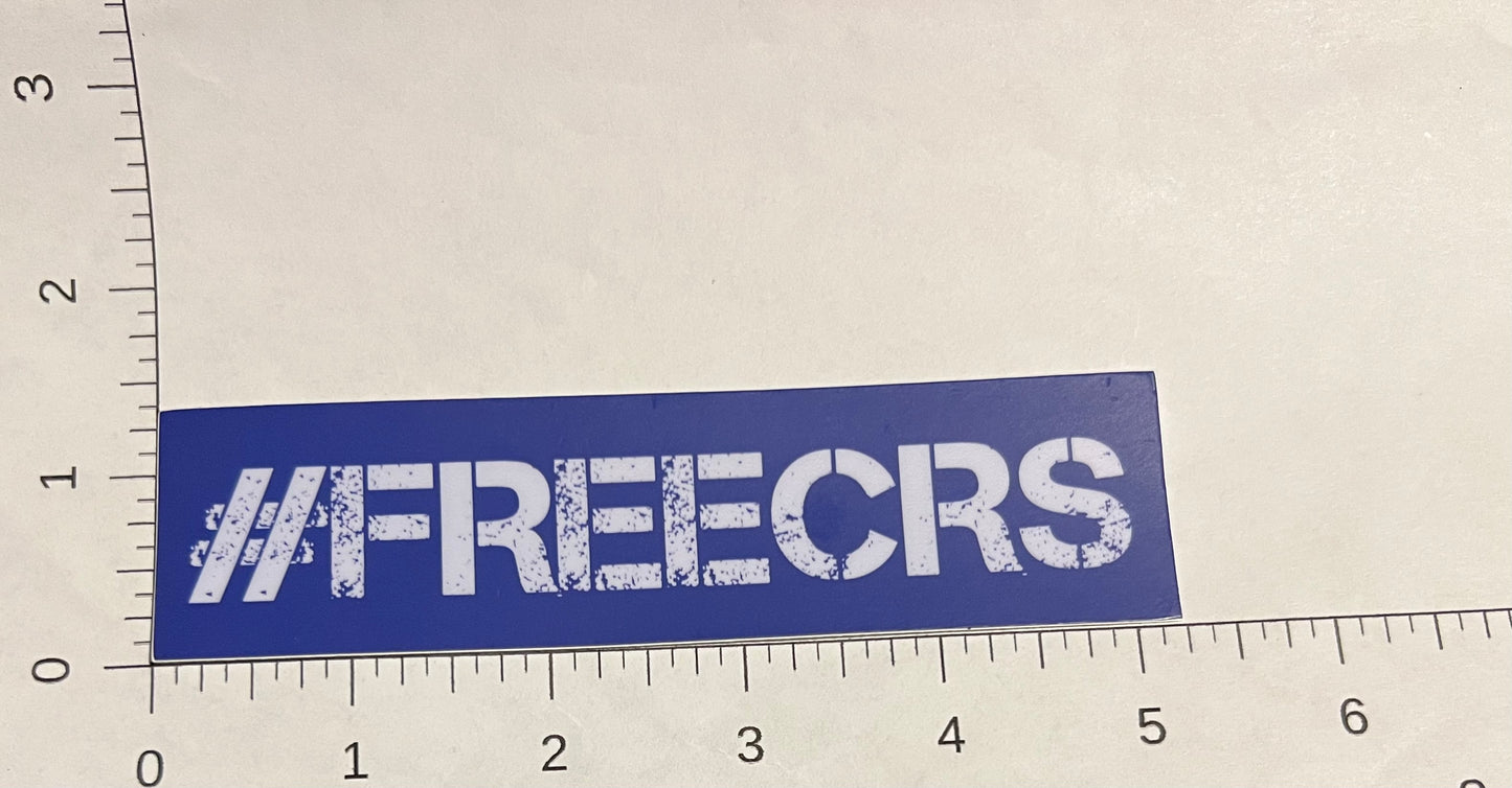 5x1.3 #FREECRS Bumper Sticker