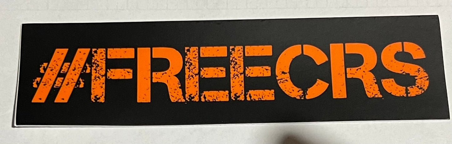 5x1.3 #FREECRS Bumper Sticker