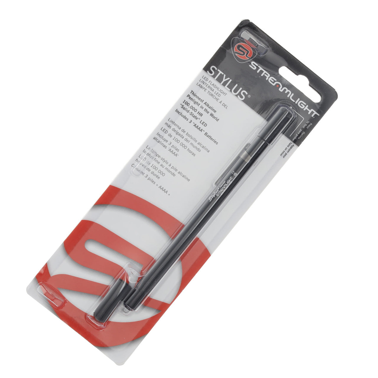 Streamlight Stylus 3 LED Penlight – White LED w/ Pocket Clip (Black)