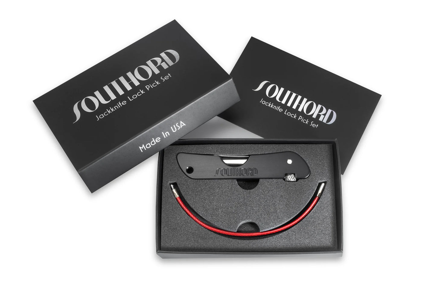 SouthOrd Jackknife Lock Pick Set – Folding Stainless Steel Compact EDC Tool (Made in USA)
