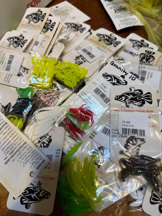 B&T Small Soft Plastic Fishing Baits – Assorted Colors & Styles – Dealer’s Choice