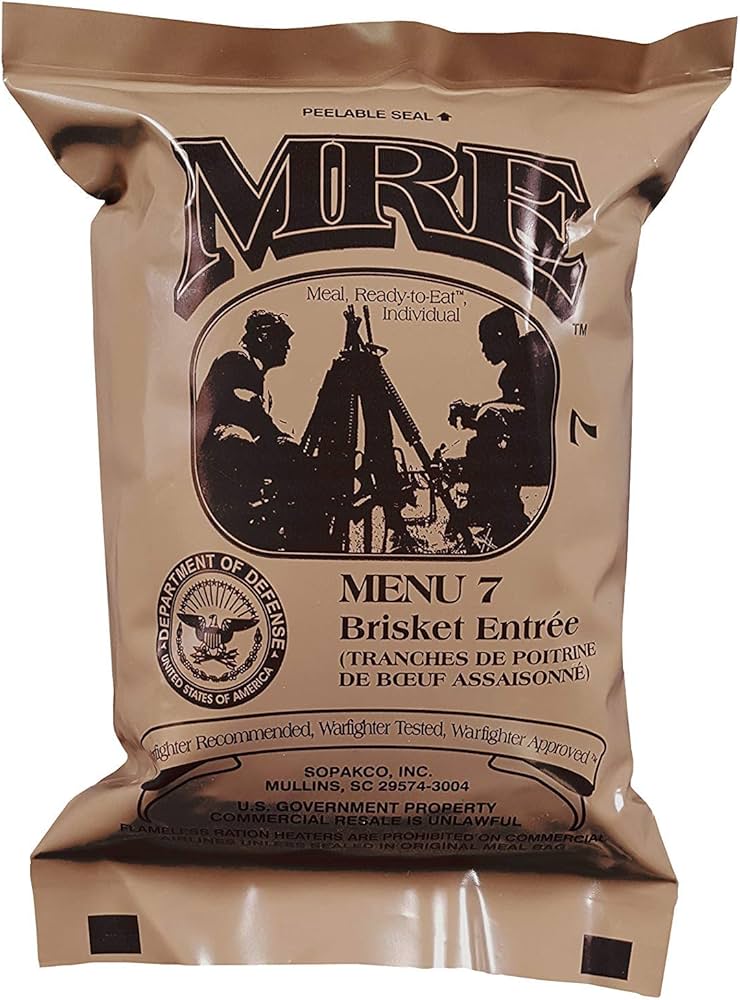 Military MRE – Ready-to-Eat Meal (Menus 1–12 | Heater Included )