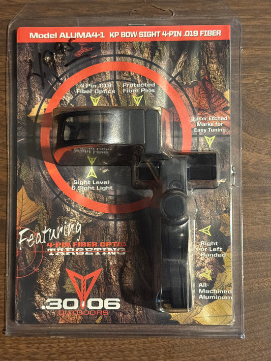 .30-06 Outdoors King Pin Aluma 4-Pin Bow Sight – .019 Fiber Optic – ALUMA4-1