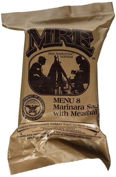 Military MRE – Ready-to-Eat Meal (Menus 1–12 | Heater Included )