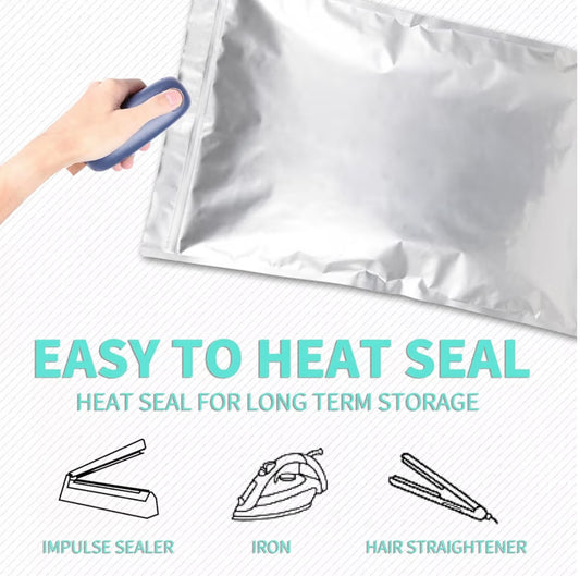 12 Mil (6 Mil Per Side) 5-Gallon Bucket Capable Mylar Food Storage Bag – Heavy-Duty Heat Sealable Food-Grade Storage