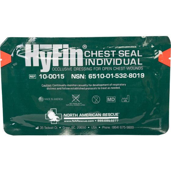 North American Rescue HyFin® Chest Seal (Individual / Occlusive)