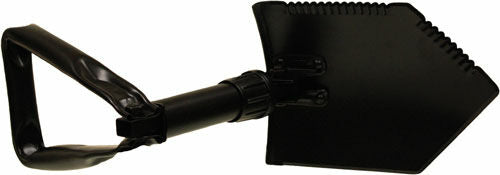 RED ROCK MILITARY TRI-FOLD SHOVEL W/ CASE 23" OPEN BLACK