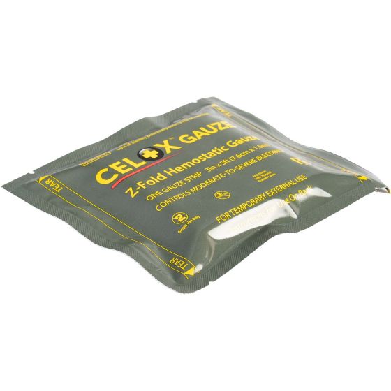 Celox™ Hemostatic Gauze – Z-Fold Bleeding Control Dressing (3” x 5 ft)