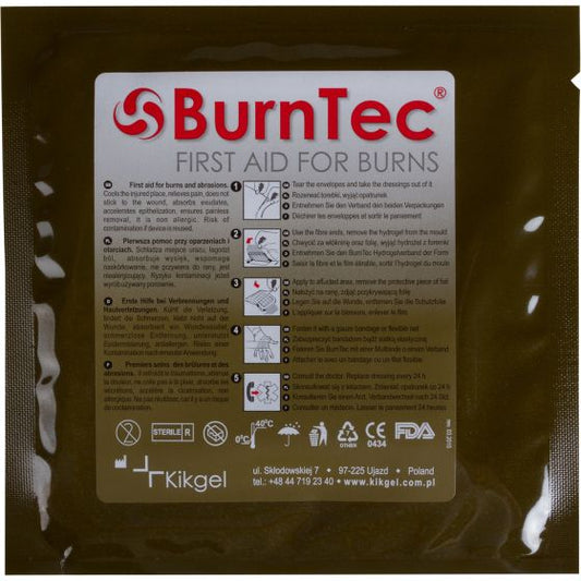 BurnTec Hydrogel Burn Dressing – 4” x 4” Emergency Burn Pad | Sterile Cooling First Aid Dressing