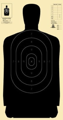 B-27 Police Silhouette Target – Full Size Paper Shooting Target (Sold Individually)