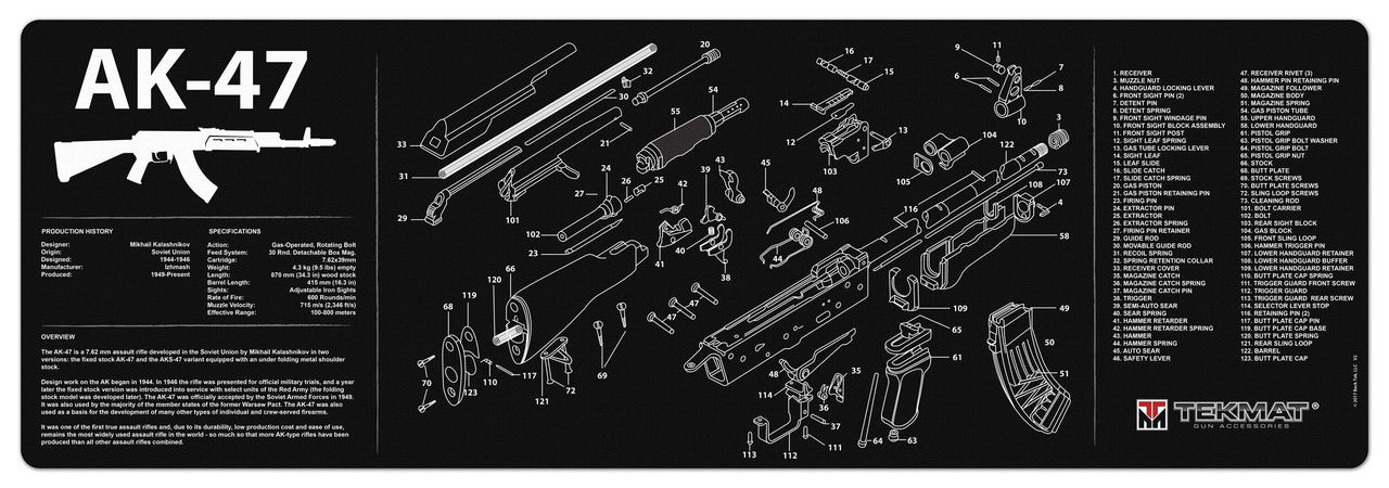 TekMat AR-15/AK-47 Bench Mat –Cleaning & Work Surface Mat