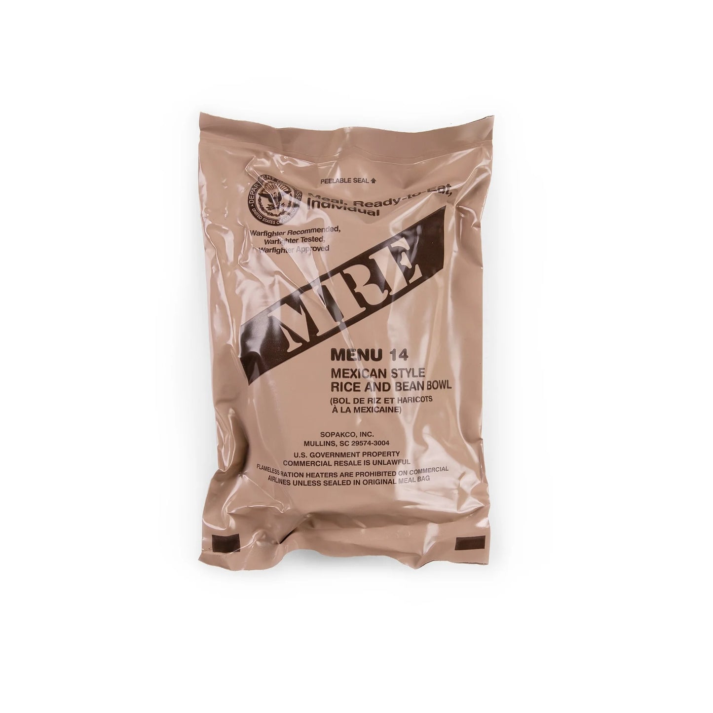 Military MRE – Ready-to-Eat Meal (Menus 13–24 | Heater Included)
