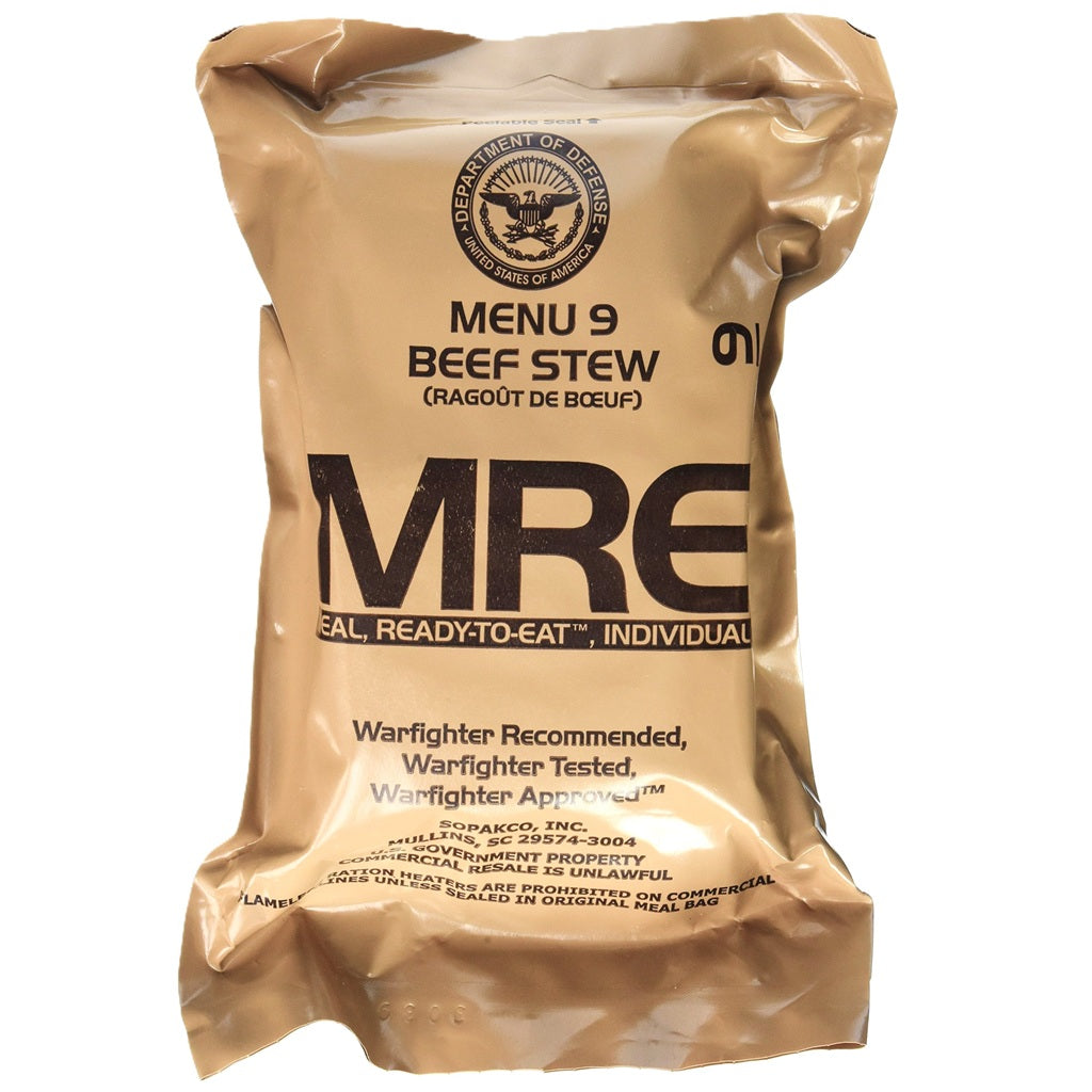 Military MRE – Ready-to-Eat Meal (Menus 1–12 | Heater Included )