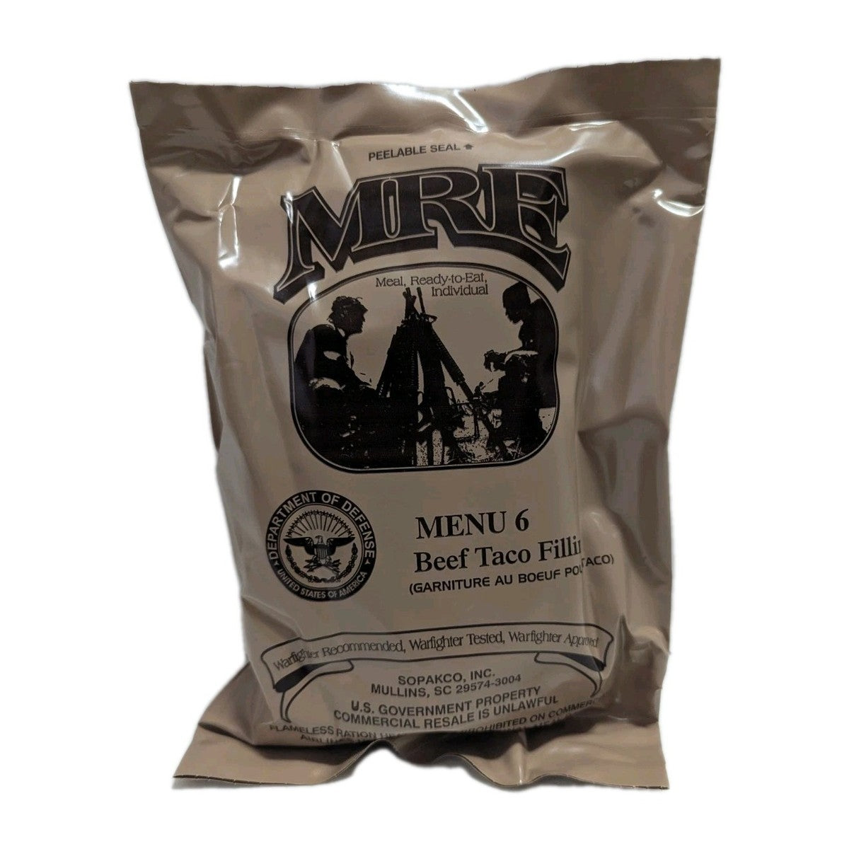 Military MRE – Ready-to-Eat Meal (Menus 1–12 | Heater Included )